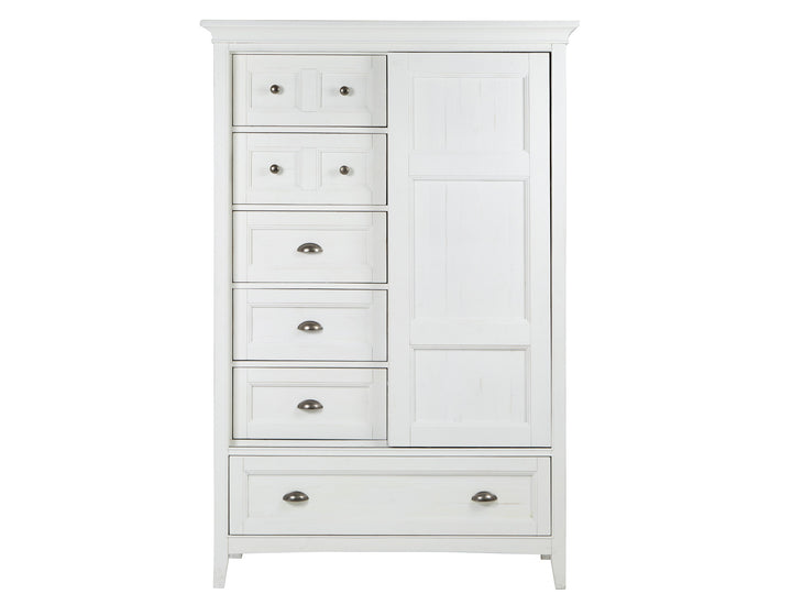 Heron Cove Chalk White And Dovetail Grey Door Chest - B4400-13