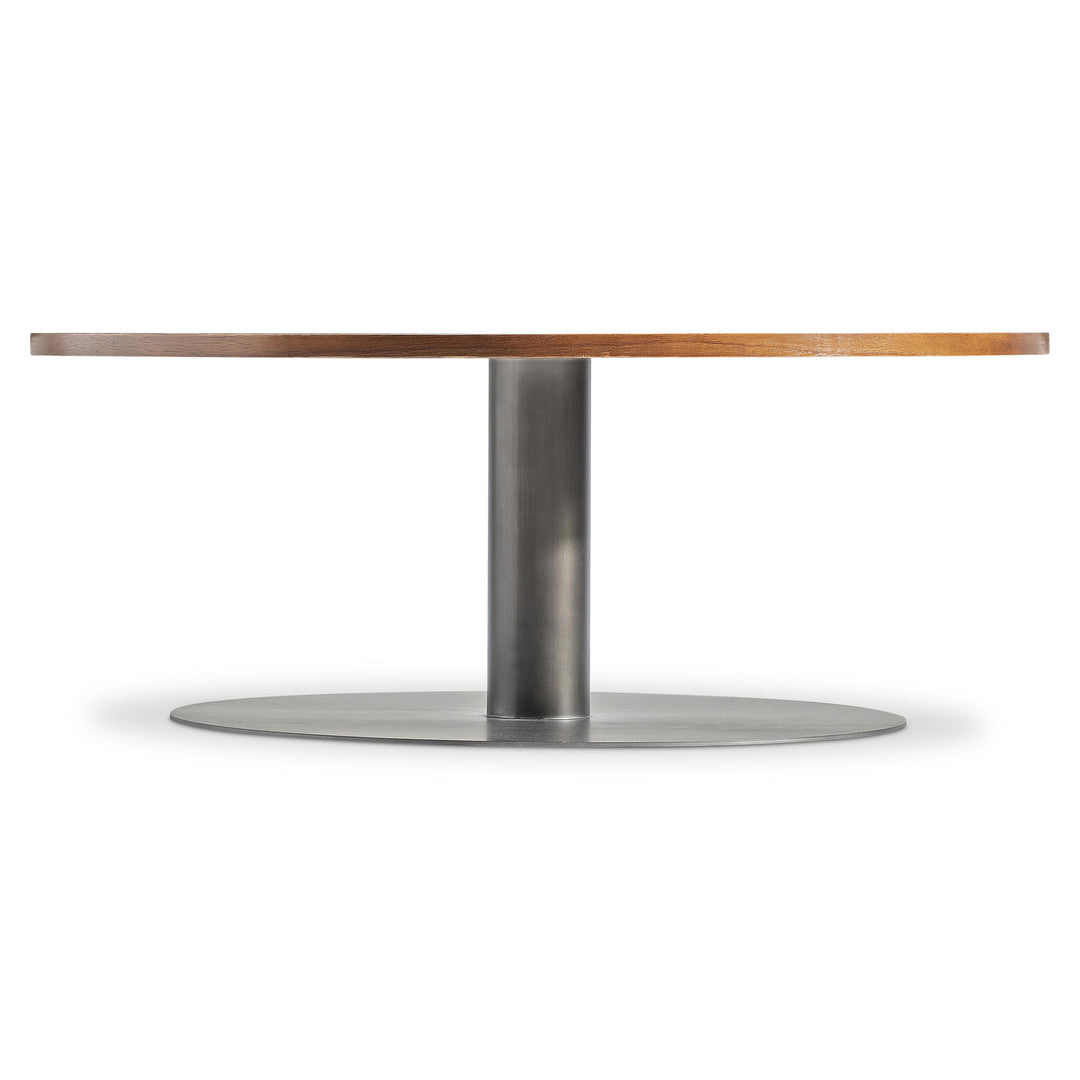 American Home Furniture Bernhardt Loft Brasea Round Cocktail Table