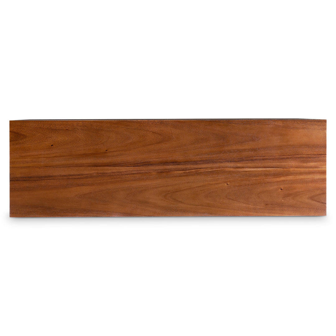 American Home Furniture Bernhardt Loft Brasea Rectangle Caster Cocktail Table