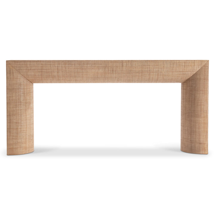 American Home Furniture Bernhardt Loft Brasea Woven Console Table