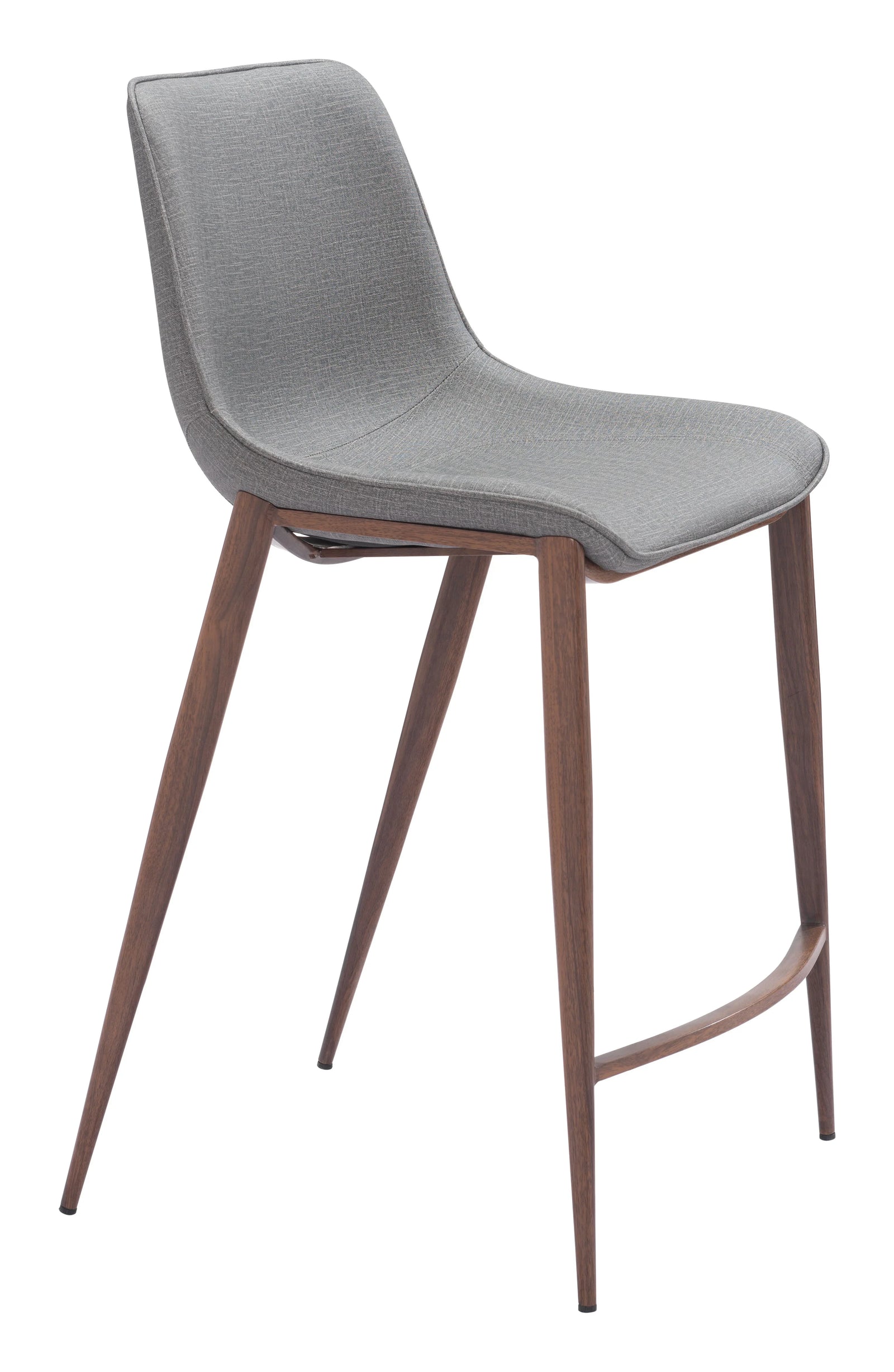 Zuo Magnus Counter Stool (Set of 2) Slate Gray & Walnut BAR STOOLS + COUNTER STOOLS