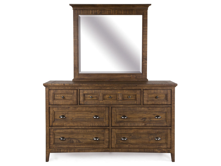 Bay Creek Toasted Nutmeg Drawer Dresser With Landscape Mirror - B4398-2040