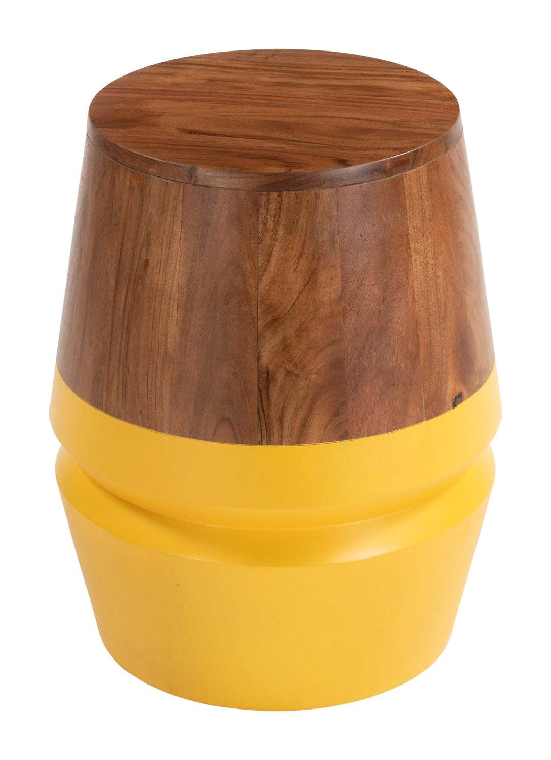 Tornos Side Table Walnut & Yellow