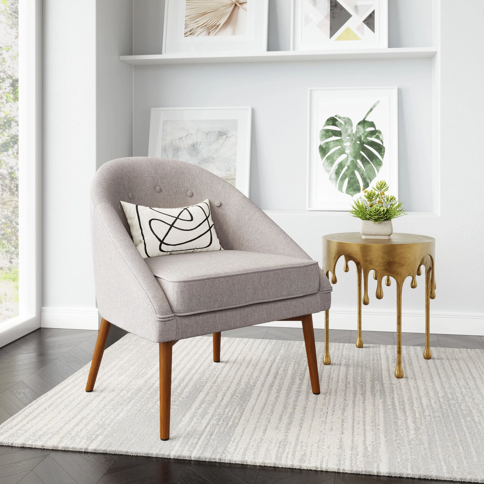 Zuo Carter Accent Chair Gray ACCENT + LOUNGE CHAIRS