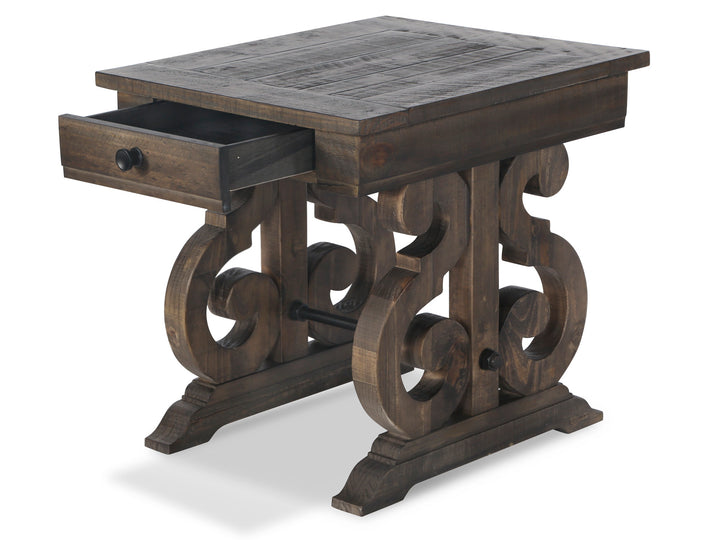 Bellamy Peppercorn Rectangular End Table - T2491-03