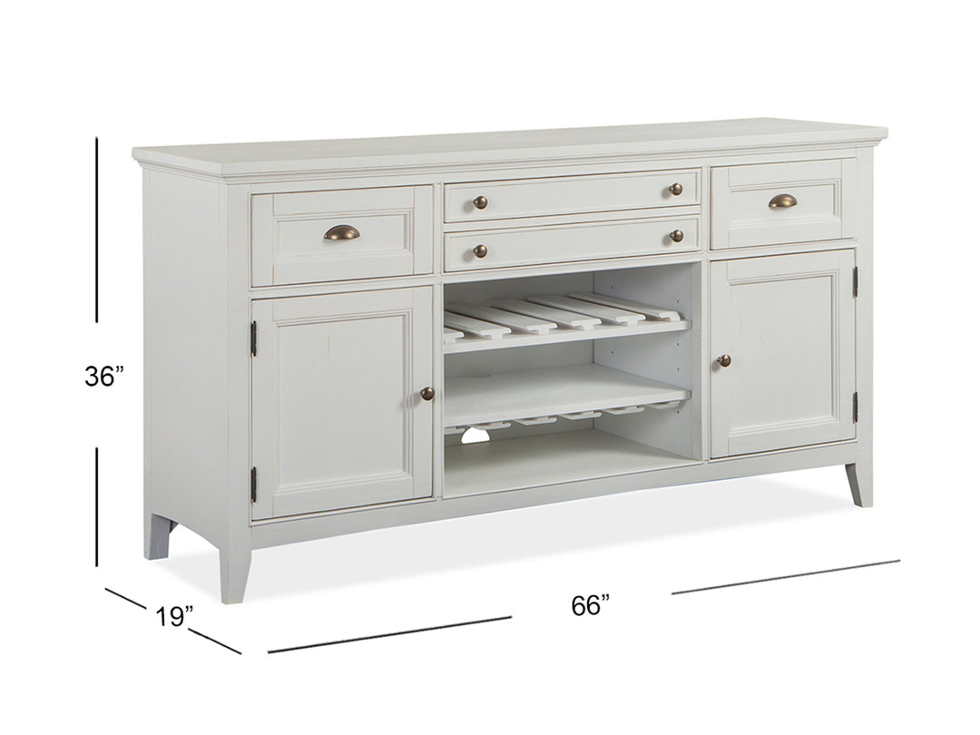 Heron Cove Chalk White And Dovetail Grey Buffet - D4400-14