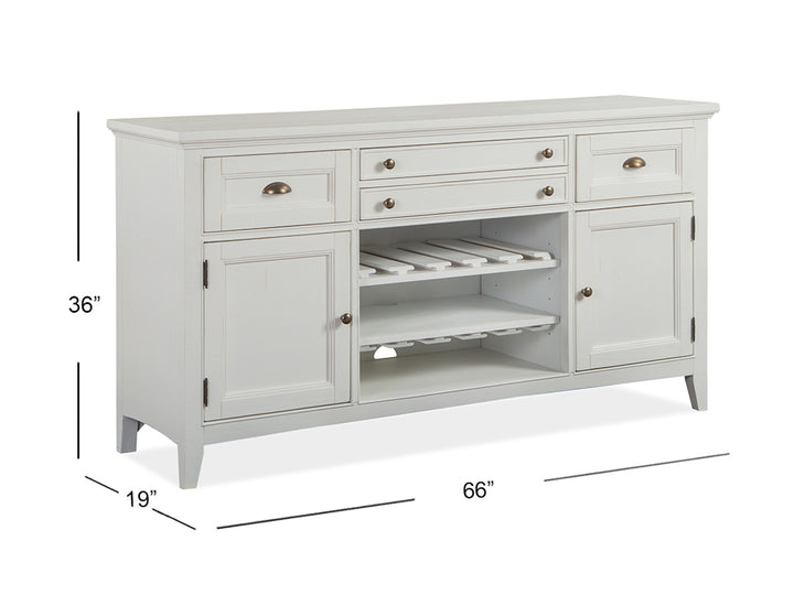 Heron Cove Chalk White And Dovetail Grey Buffet - D4400-14