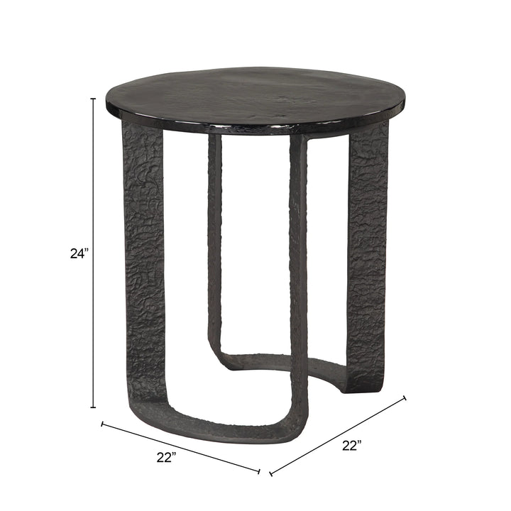 Divin Side Table Black - AmericanHomeFurniture
