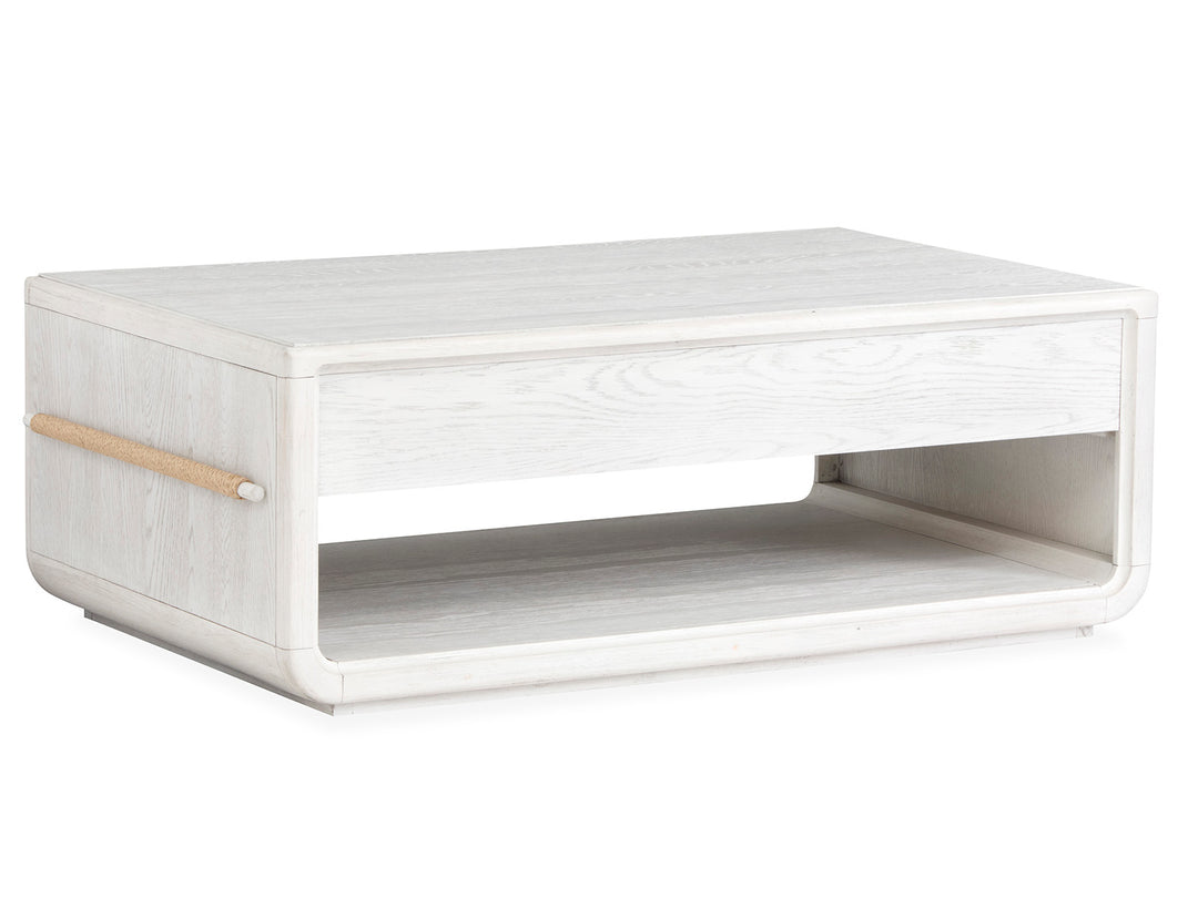Sunset Cove Moonlight Pearl Rectangular Cocktail Table With Casters - T5879-43