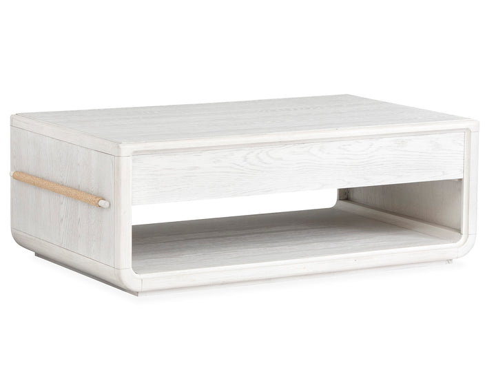 Sunset Cove Moonlight Pearl Rectangular Cocktail Table With Casters - T5879-43