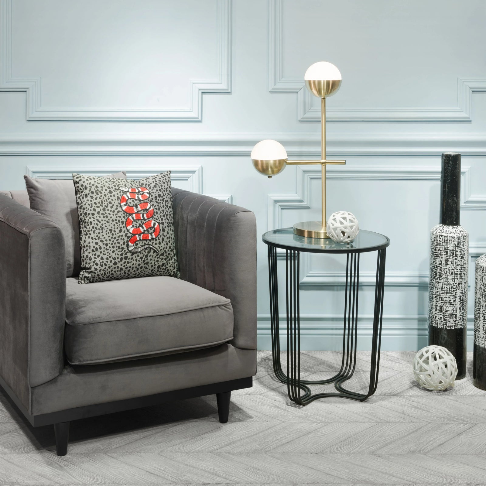 Zuo Waterloo Table Lamp White & Bronze TABLE LAMPS