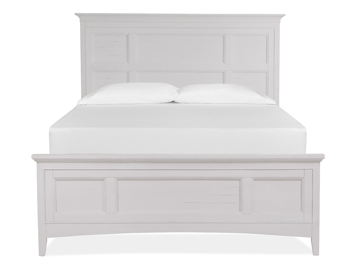 Heron Cove Chalk White And Dovetail Grey California King Panel Bed - B4400-74