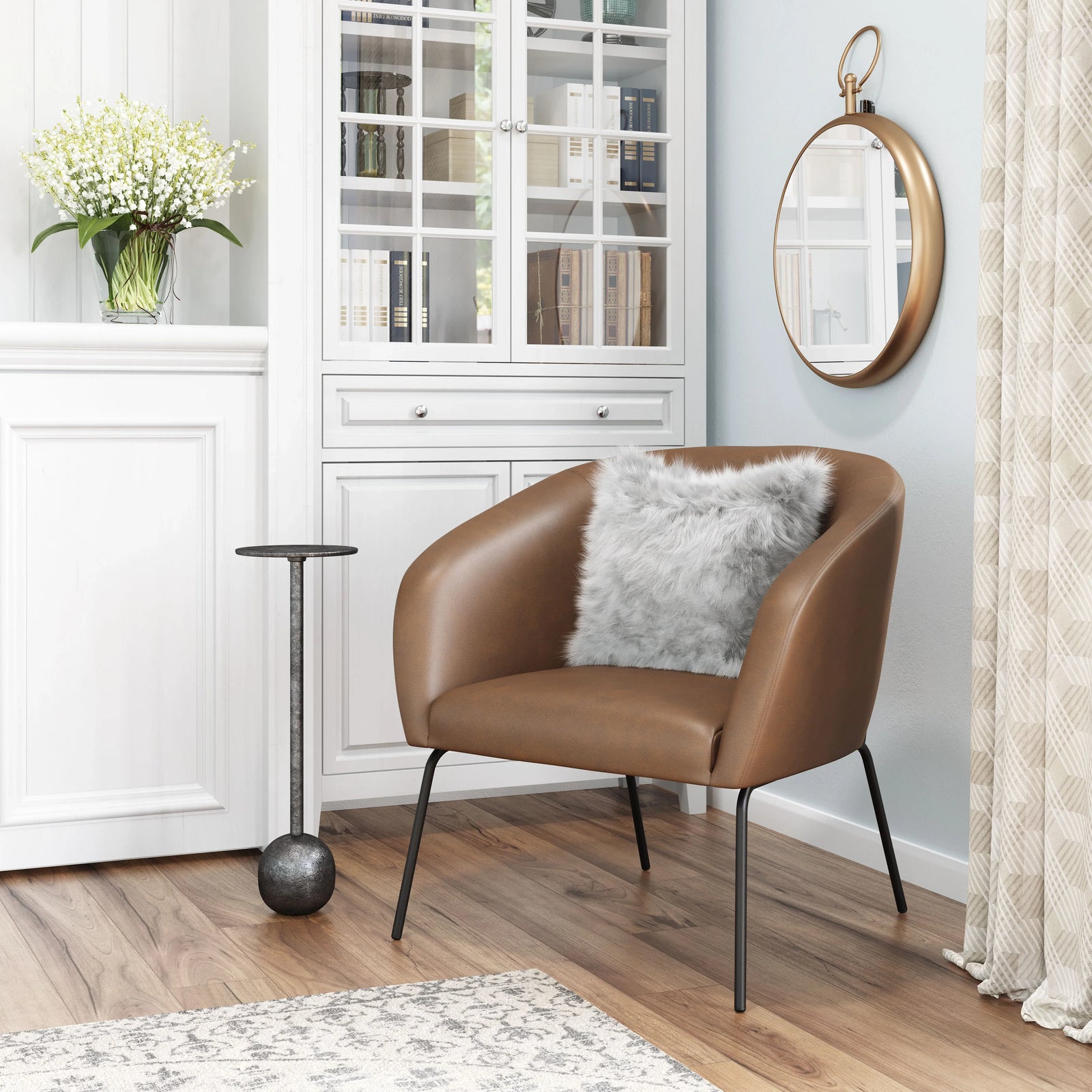 Zuo Quinten Accent Chair Vintage Brown ACCENT + LOUNGE CHAIRS