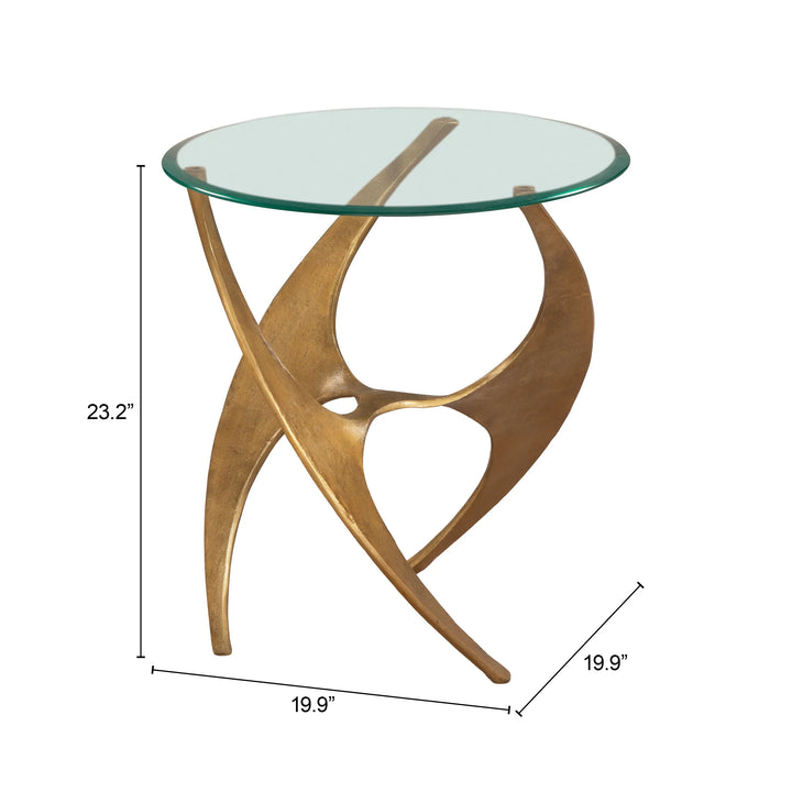Sabel Side Table Gold - AmericanHomeFurniture