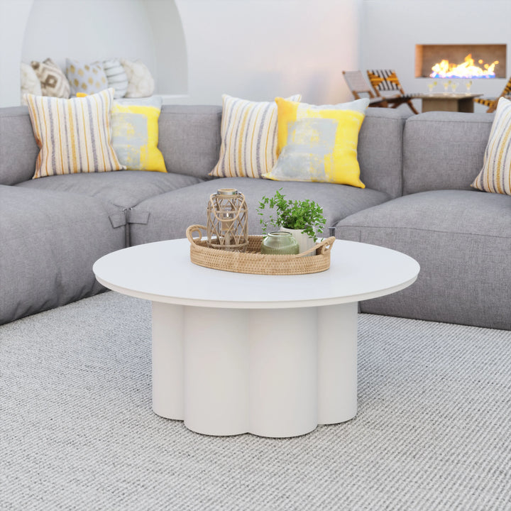 Palmier Coffee Table White - AmericanHomeFurniture