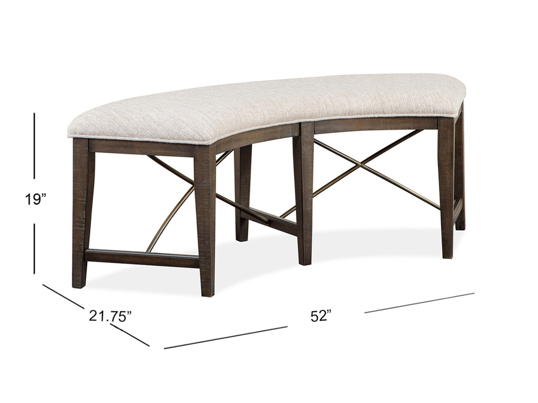 Westley Falls Graphite Curved Bench - D4399-67