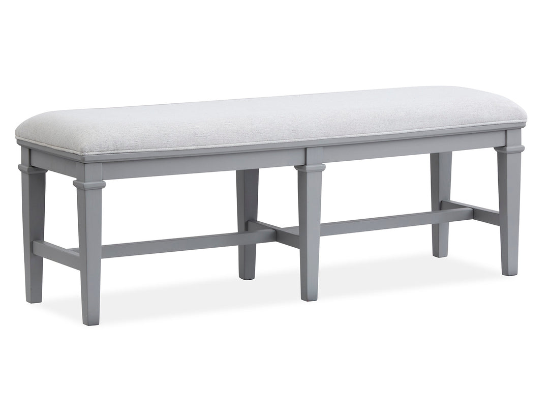 Charleston Harbor Gray Grey Upholstered Bench - D5611-68GY