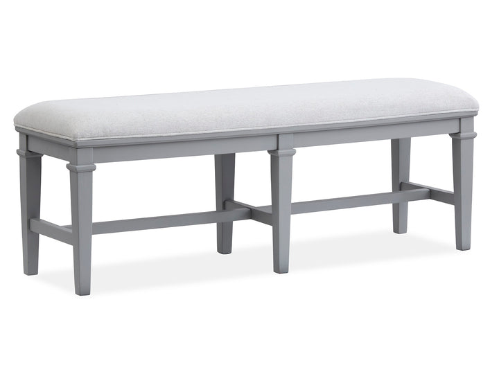 Charleston Harbor Gray Grey Upholstered Bench - D5611-68GY