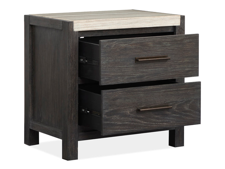 Plum Creek Ravenwood Black Drawer Nightstand - B5990-01