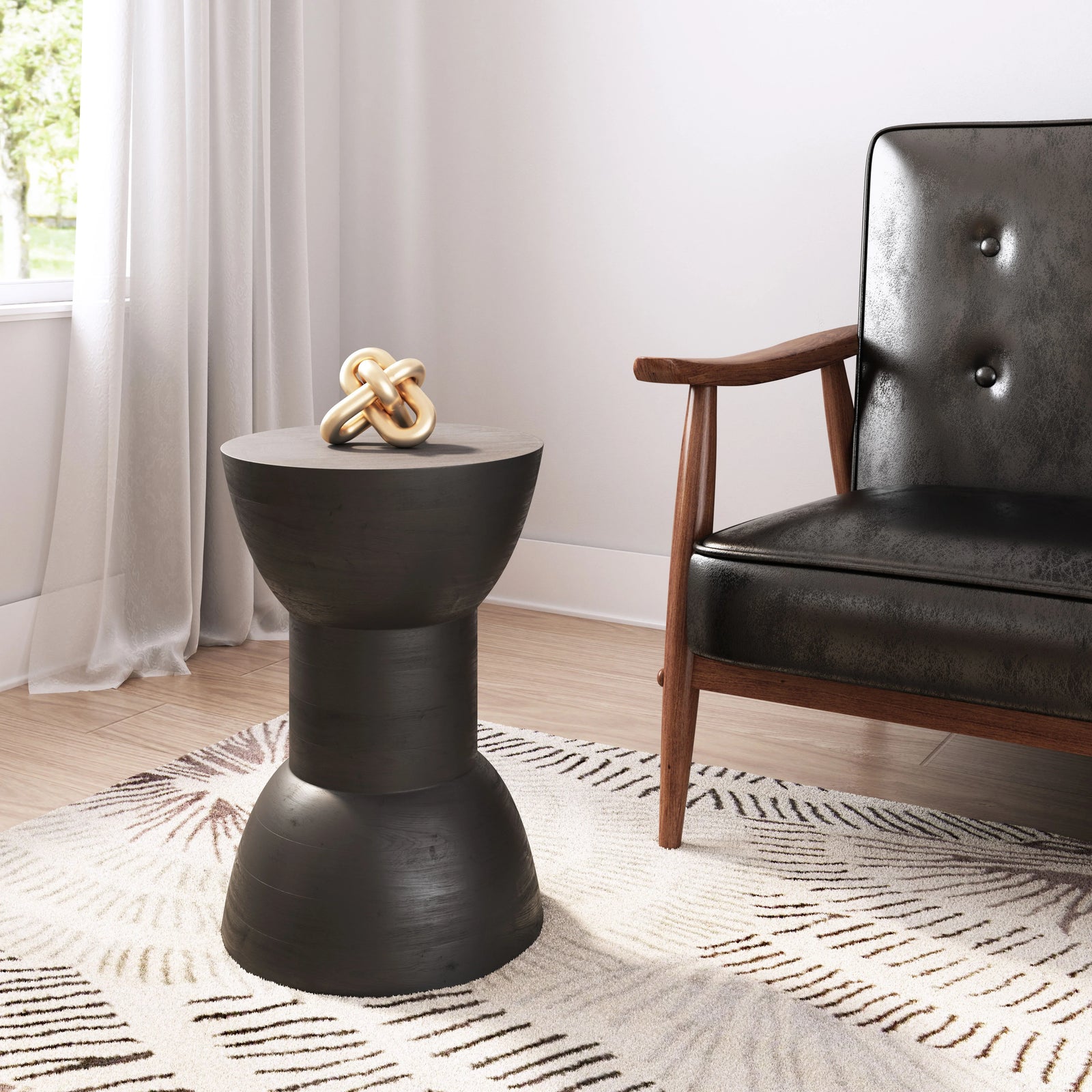 Zuo Wisdom Side Table Black ACCENT TABLES