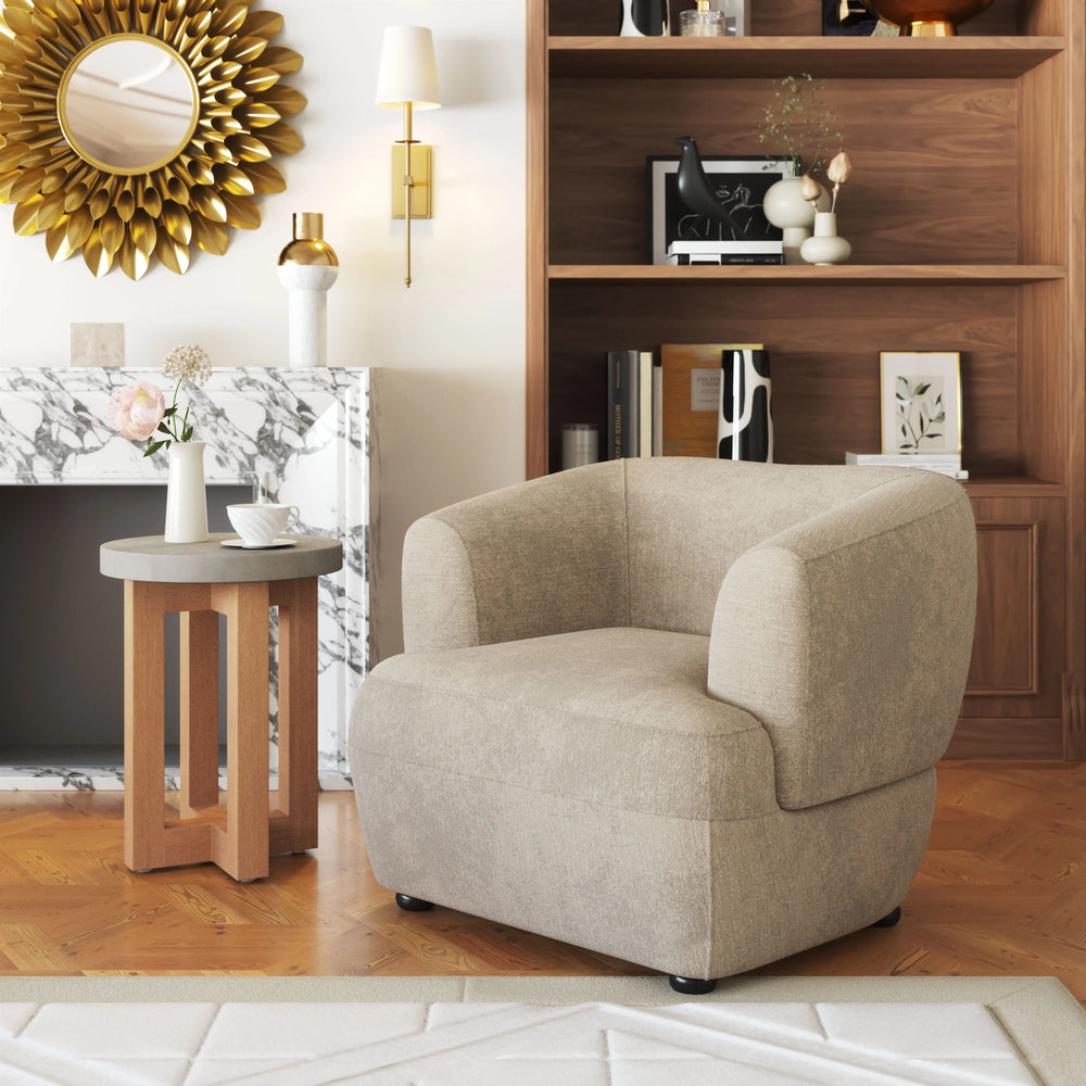 Bekker Accent Chair Golden Beige - AmericanHomeFurniture