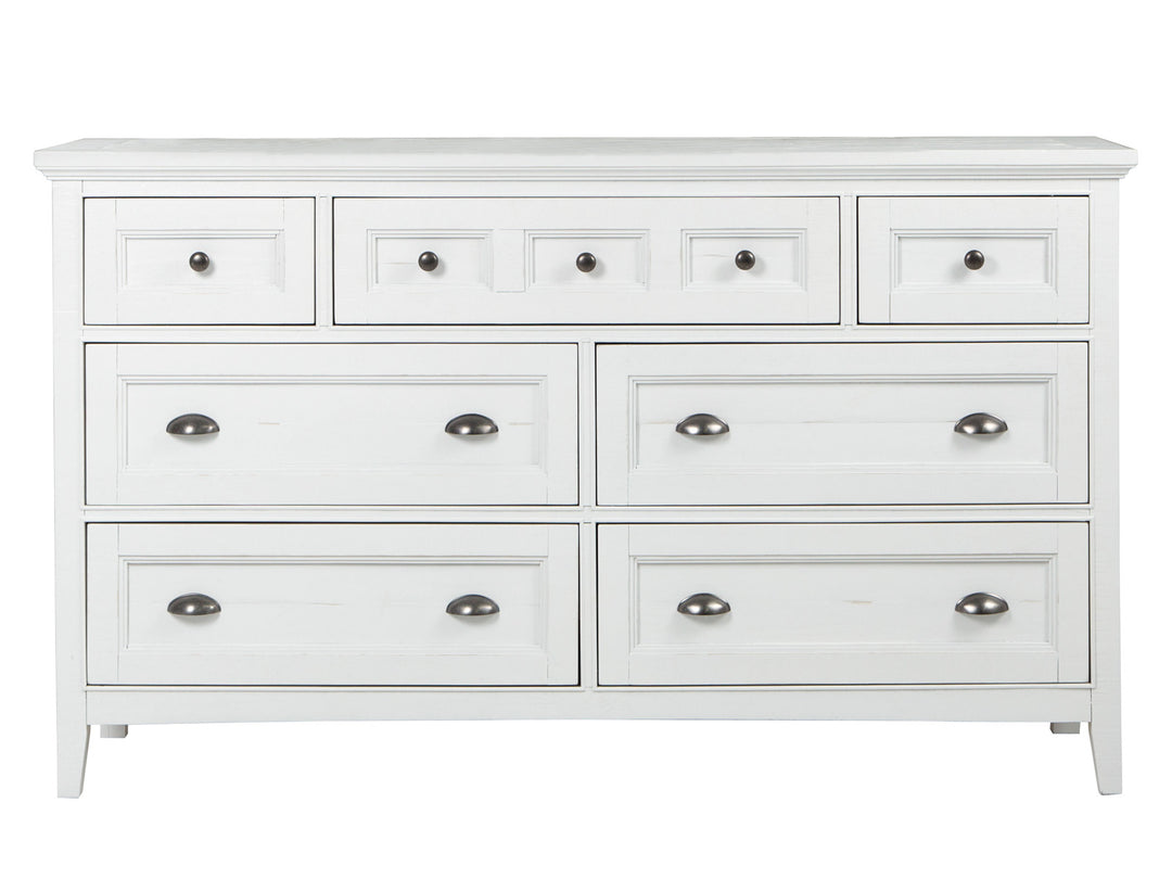 Heron Cove Chalk White And Dovetail Grey Drawer Dresser - B4400-20
