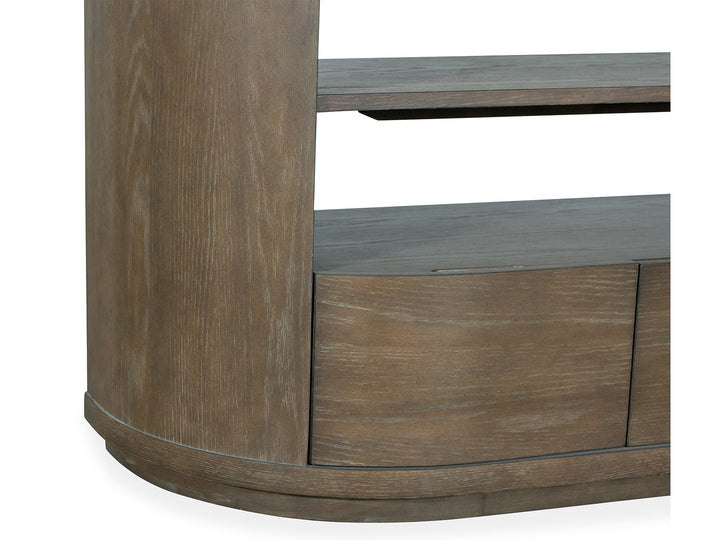 Bosley Lt. Brown Porpoise Demilune Console - T5693-75