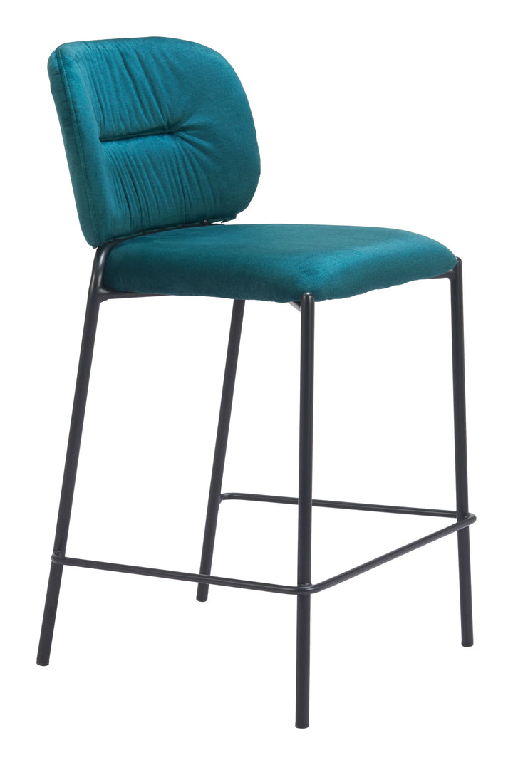 Plat Counter Stool (Set of 2) Green - AmericanHomeFurniture