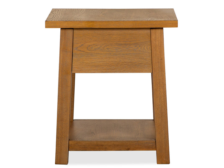Lindon Belgian Wheat Drawer End Table - T5570-02