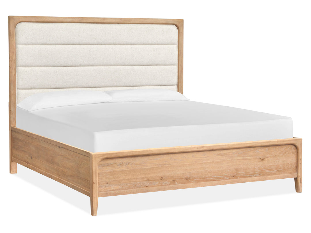 Somerset Butternut California King Upholstered Panel Bed - B5684-75