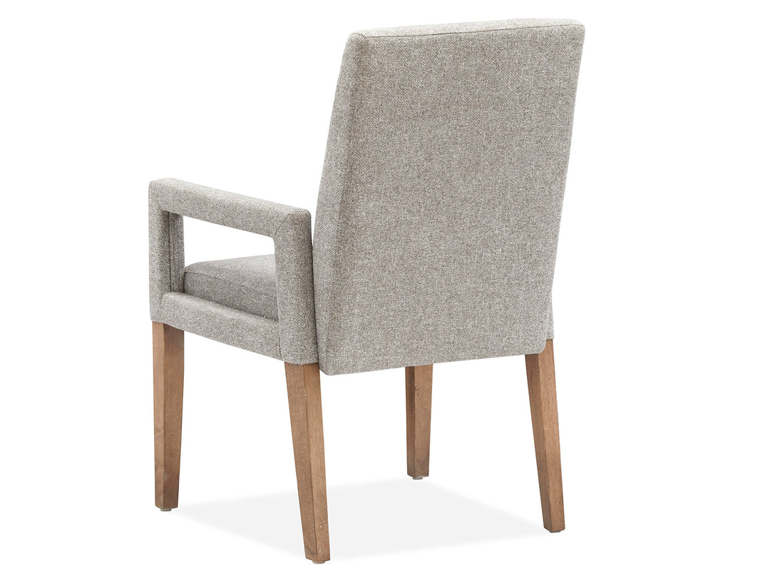 Lindon Belgian Wheat Grey Upholstered Arm Chair - Set of 2 - D5570-73G