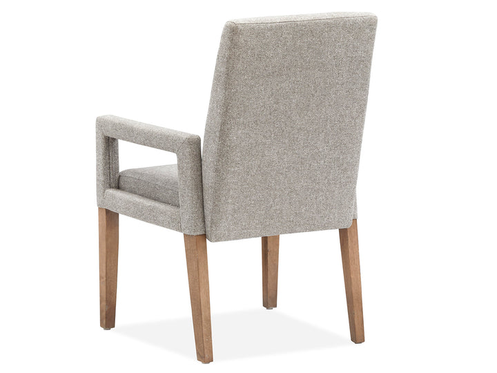 Lindon Belgian Wheat Grey Upholstered Arm Chair - Set of 2 - D5570-73G
