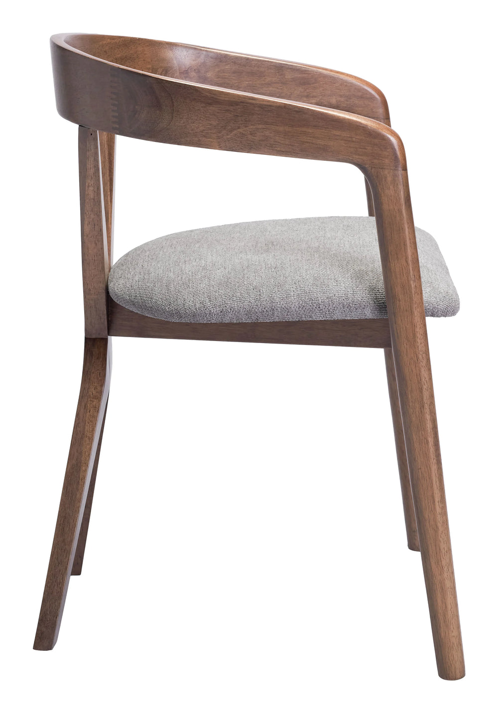 Cairo Dining Chair Dove Gray & Walnut - AmericanHomeFurniture