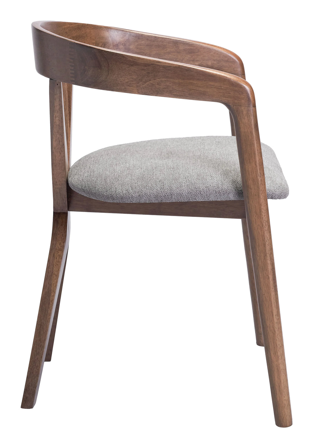 Cairo Dining Chair Dove Gray & Walnut - AmericanHomeFurniture