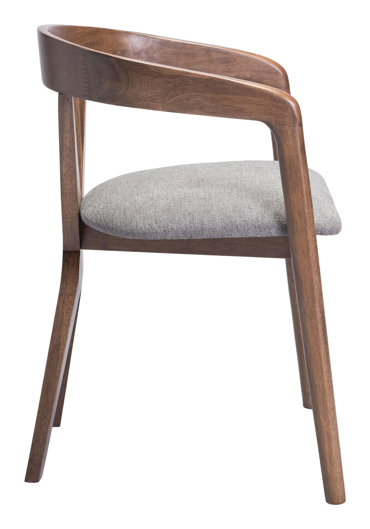 Cairo Dining Chair Dove Gray & Walnut - AmericanHomeFurniture