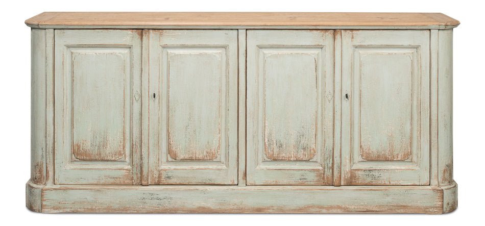 American Home Furniture | Sarreid - 4 Door Sideboard - Sage