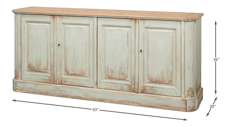 American Home Furniture | Sarreid - 4 Door Sideboard - Sage