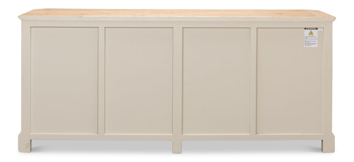 American Home Furniture | Sarreid - Antique Whitewash Sideboard - 4 Door