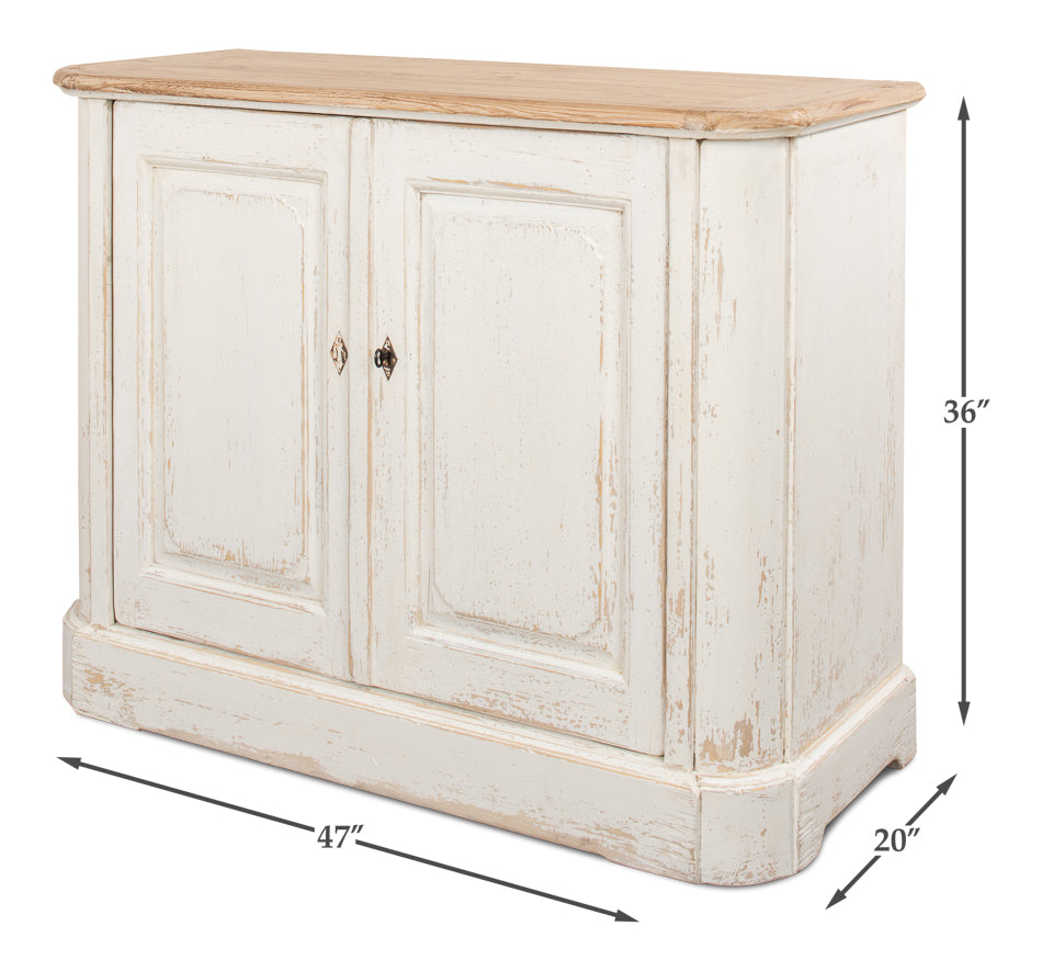 American Home Furniture | Sarreid - Stepahno Two Door Sideboard - Ant.Whtwash