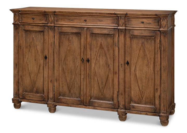 American Home Furniture | Sarreid - Diamond Wall Sideboard - Brown