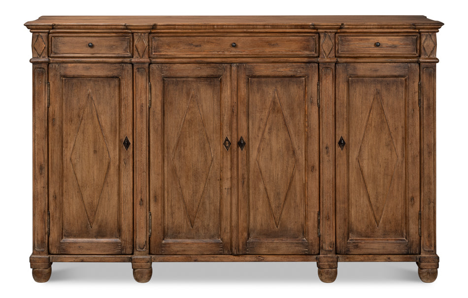 American Home Furniture | Sarreid - Diamond Wall Sideboard - Brown