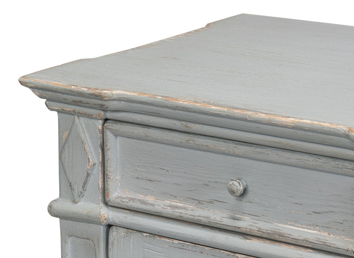 American Home Furniture | Sarreid - Diamond Wall Sideboard - Blue/Grey