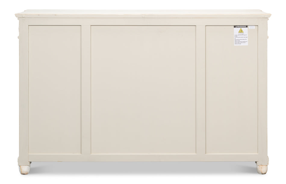 American Home Furniture | Sarreid - Diamond Wall Sideboard - Whitewash Finish