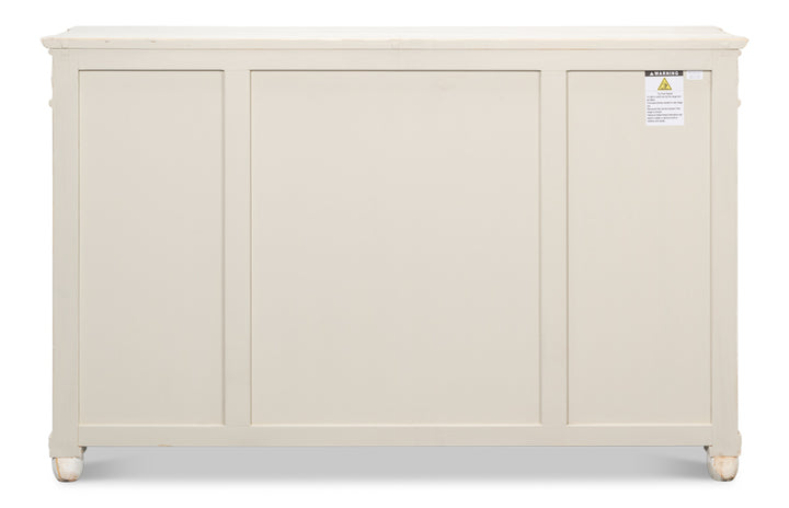 American Home Furniture | Sarreid - Diamond Wall Sideboard - Whitewash Finish