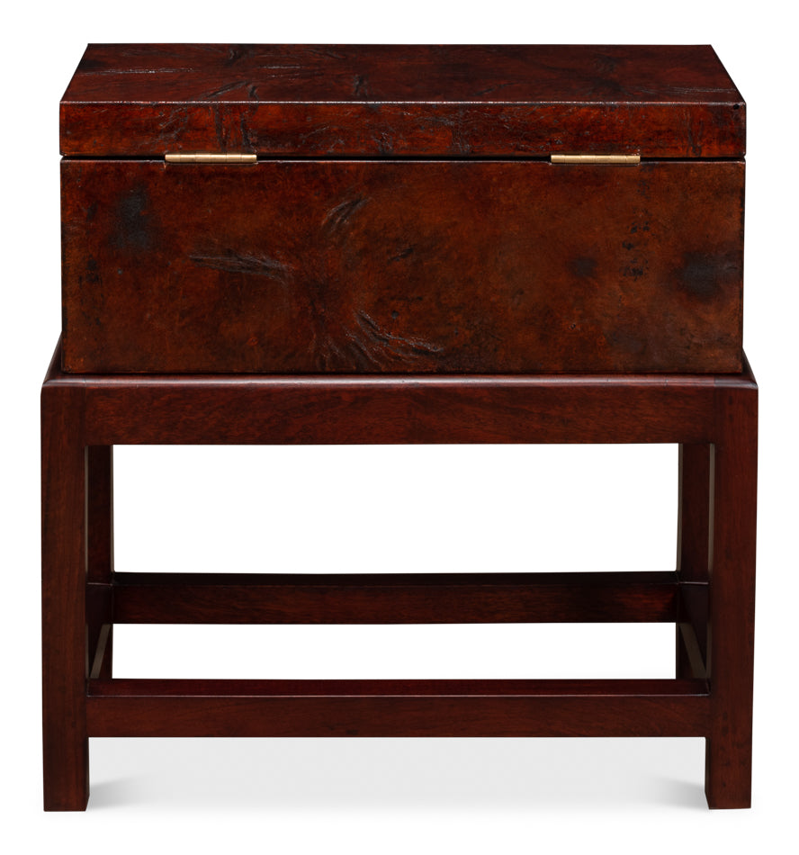 American Home Furniture | Sarreid - Ranch Hand Box On Stand