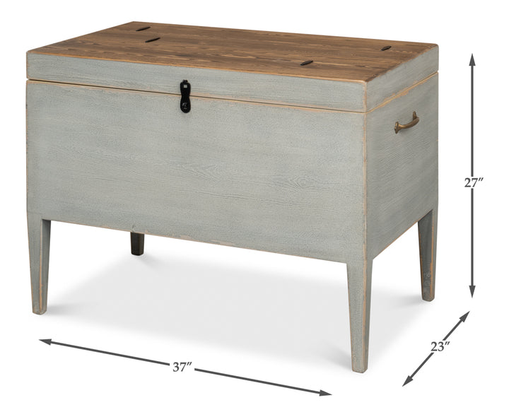 American Home Furniture | Sarreid - Trunk Side Table W/ Secret Storage