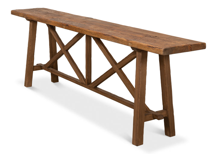 American Home Furniture | Sarreid - Double X Base Sofa Table