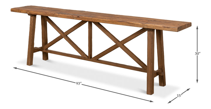 American Home Furniture | Sarreid - Double X Base Sofa Table