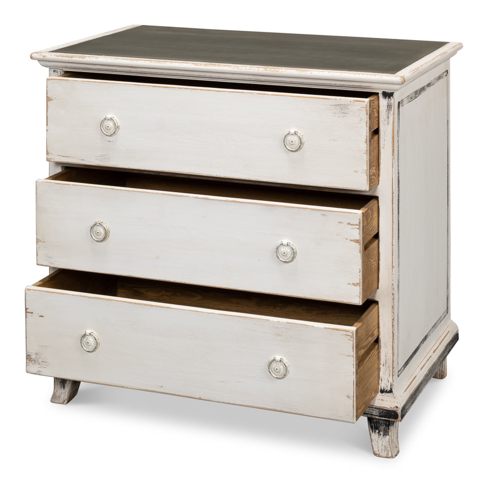 American Home Furniture | Sarreid - Charming Continent Painted Commode 2