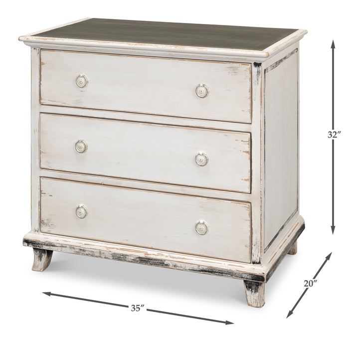 American Home Furniture | Sarreid - Charming Continent Painted Commode 2